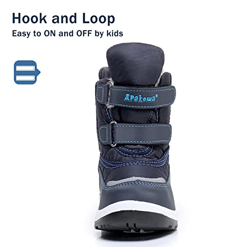 Apakowa New Kid's Boys Winter Snow Boots (Toddler/Little Kid) (12 M US Little Kid, Blue2) - Image 2