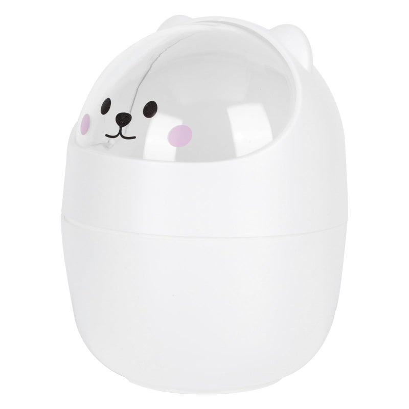 Mini Desktop Trash Can With Lid Cute Animal Design Small Wastebasket For Office Dormitory Desk - Image 2