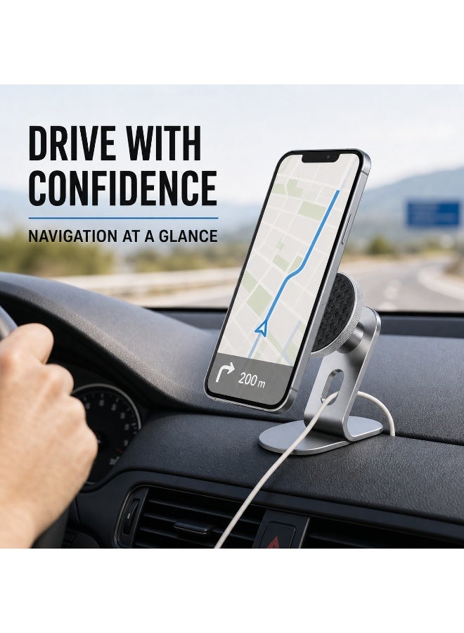 حامل هاتف مغناطيسي فائق للسيارة بدوران 360 درجة طراز GD-HD719 سبيكة الألومنيوم - Image 4
