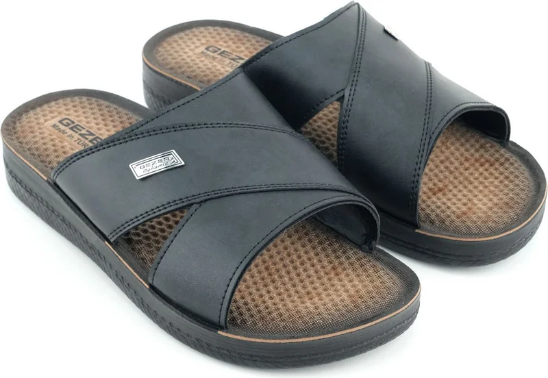 Gezer Summer Men's Artificial Leather Comfortable Sole Daily Slippers