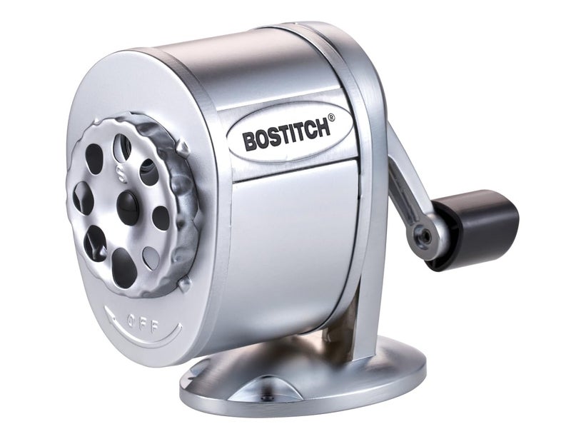 Bostitch Metal Manual Pencil Sharpener, Silver (MPS1-CH) - Image 1