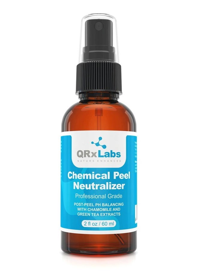QRxLabs - Chemical Peel Neutralizer - Skin pH Balancer for Salicylic, Lactic & Glycolic Acid - Post Peel Spray - 2 Fl Oz Face Neutralizer - Image 1