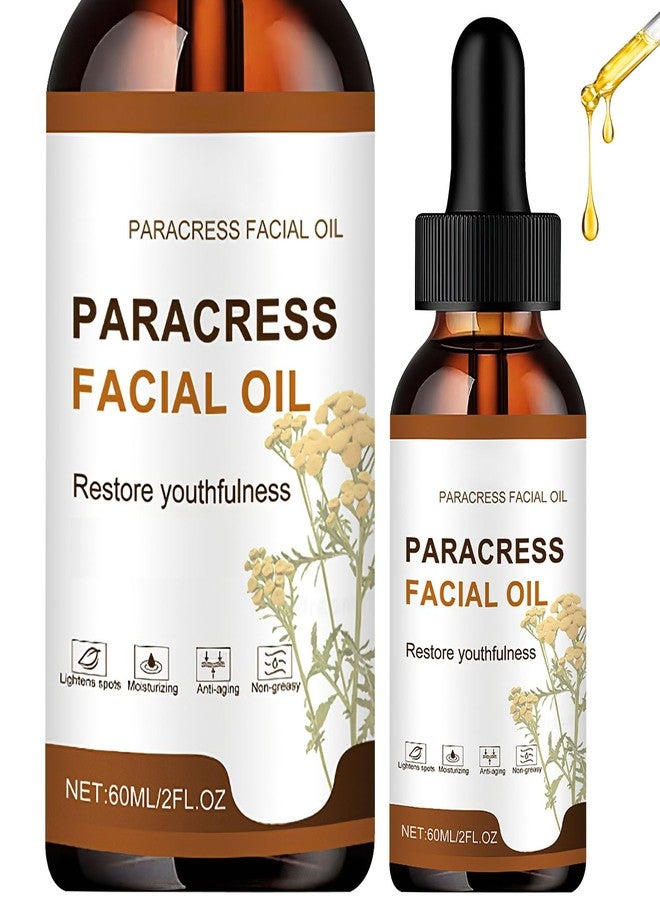 YIVANNUO 2PCS Paracress Facial Oil, 100% Organic Anti-Aging Face Oil for Wrinkle Reduction, Intense Hydration Skin - Targets Fine Lines, Dark Spots- for All Skin Types, Moisturizing Essential Oil - Image 1