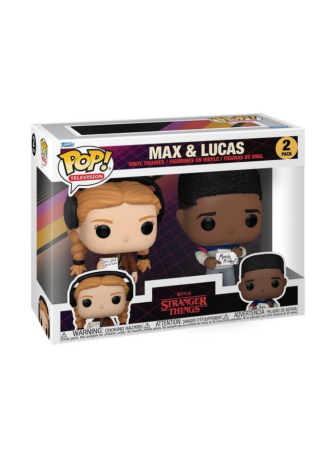 Funko POP! TV: Stranger Things - Max Mayfield & Lucas, 2-Pack - Collectable Vinyl Figure - Gift Idea - Official Merchandise - for Kids & Adults - TV Fans - Model Figure for Collectors and Display - Image 1