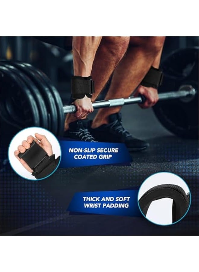 Pair of Weight Lifting Hooks for Deadlifts, Pull Ups, and Shrugs - Heavy Duty Wrist Straps with Hand Grip Support, Gym Gloves for Men and Women - Image 4