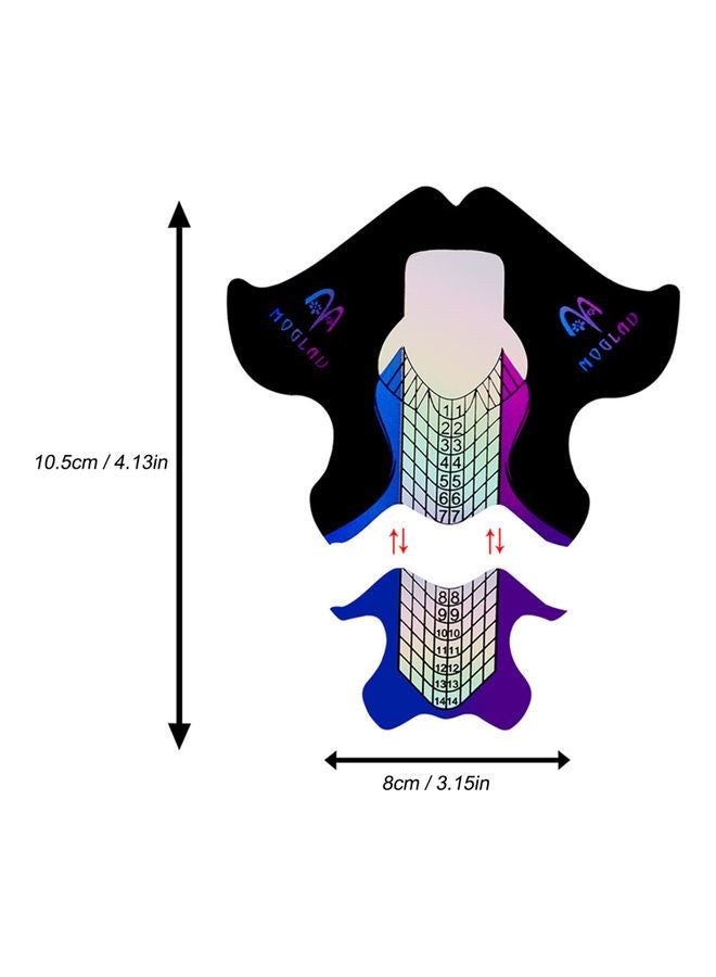 NIBEMINENT 300-Piece Nails Art Tips Stickers Multicolour - Image 3