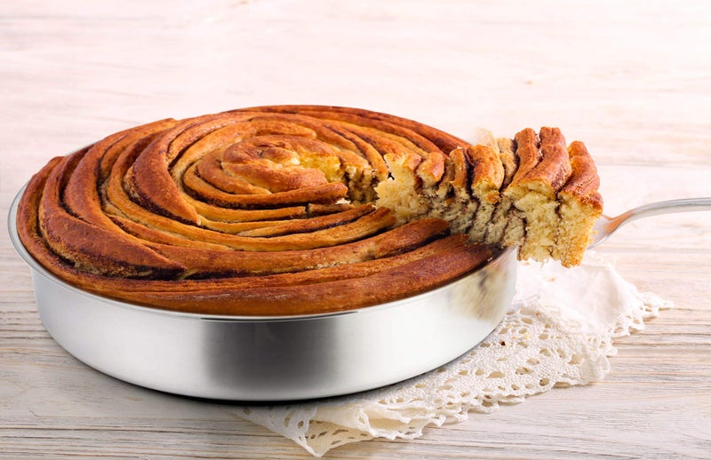 P&P CHEF 11 Inch Cake Pan Set Of 4  P&P Chef Stainless Steel Large Round Baking Pans  For Birthday Wedding Thanksgiving  Non Toxic & Healthy  One-Piece Construction & Straight Sided  Mirror Finish & Easy Clean - Image 5
