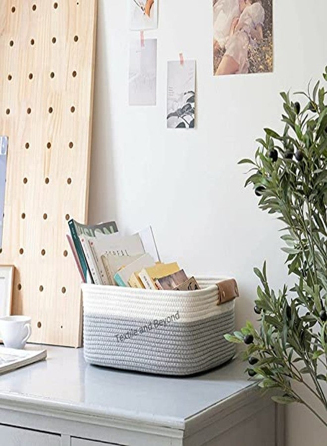 Textile and Beyond منظم تخزين صغير من حبل من Textile and Beyond Boho Home Decor - سلة من الجوت للفواكه والغسيل والألعاب، منظم دلو لغرفة المعيشة والمطبخ والحمام (مجموعة من 1، 1.24 كجم) - Image 5