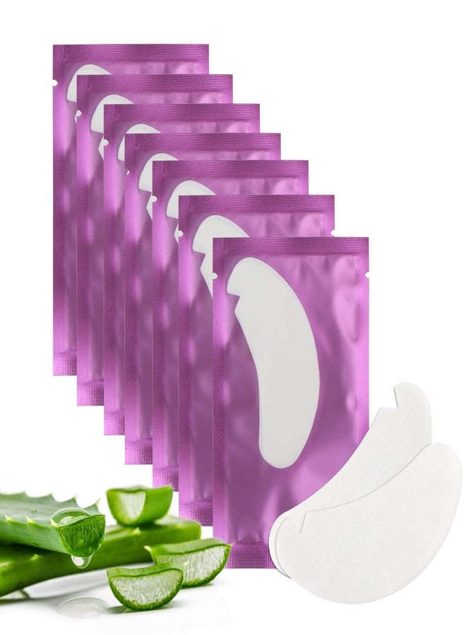 MyAoKuE-UP V-Shape Under Eye Pads, Eyelash Extension Natural Hydrogel Patch Lash Gel Pad for Extensions supplies, Professionals Beauty Makeup Mask Kit (Purple) - Image 1