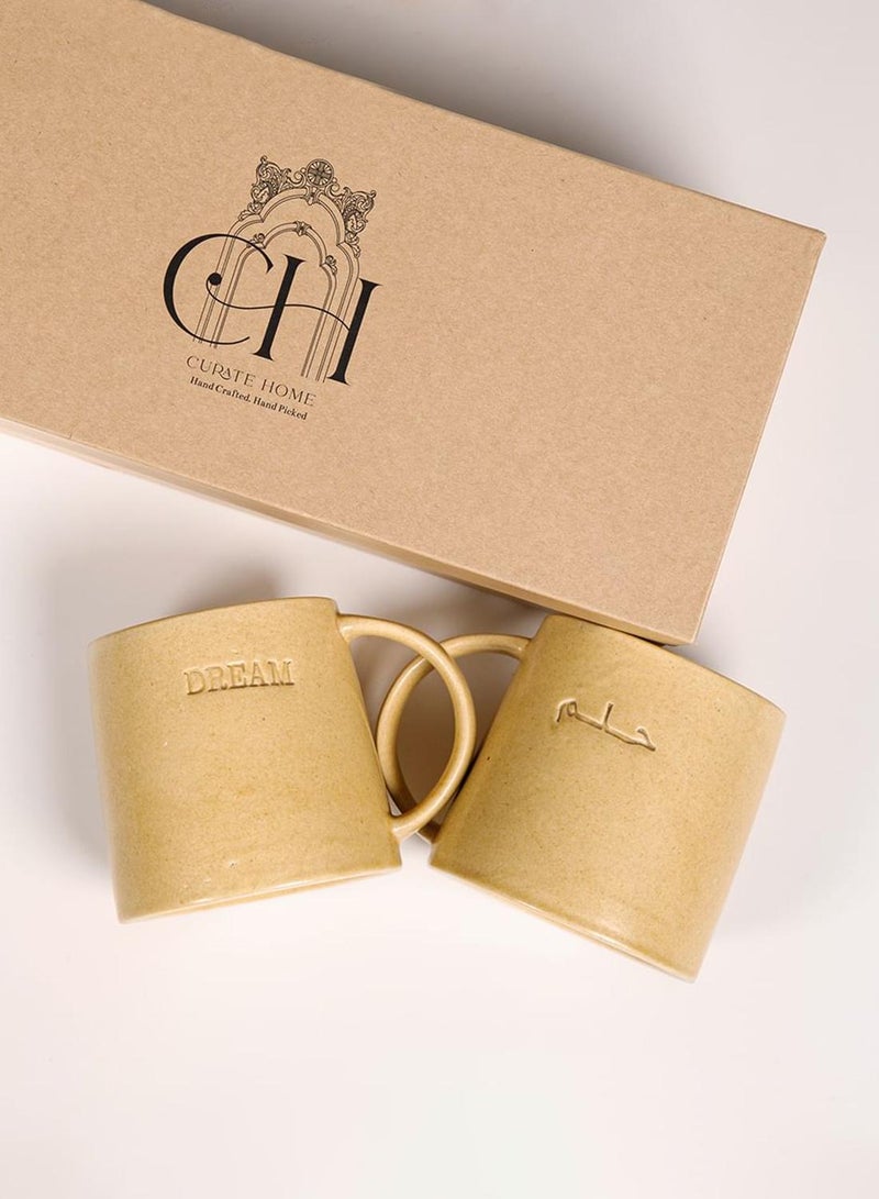 Curate Home Helm/Dream Ceramic Mugs - Set of 2 - Image 3
