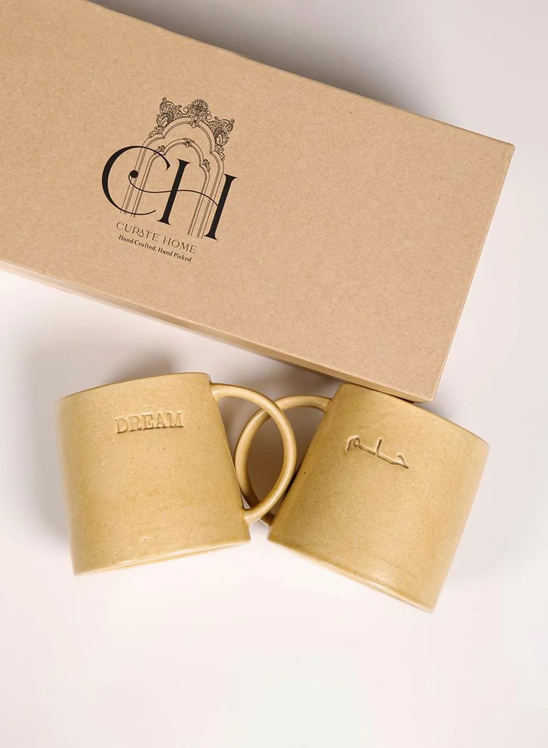 Curate Home Helm/Dream Ceramic Mugs - Set of 2