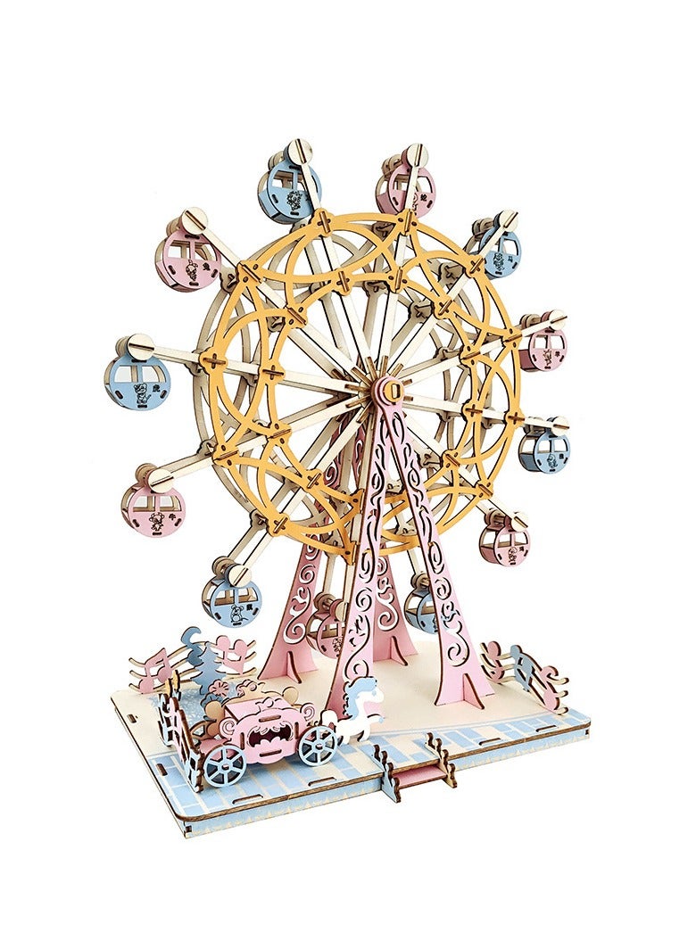 Handmade 3D Puzzle Decoration Love Ferris Wheel Building Blocks Assembled Model Toys