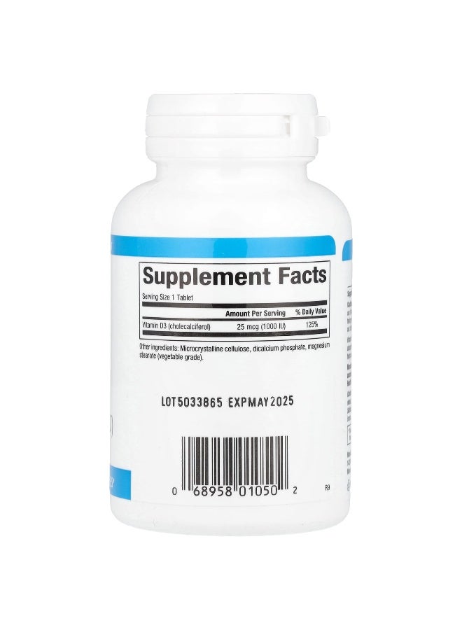 natural Factors Natural Factors, Vitamin D3, 25 mcg (1,000 IU), 90 Tablets  - Image 2