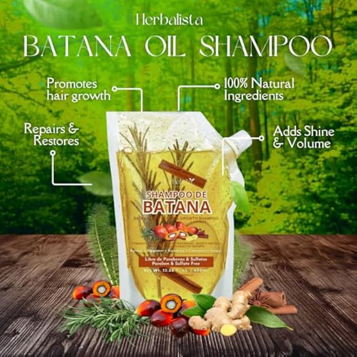 HERBALISTA Viral Batana Oil Herbal Shampoo Pouch 400ml (13.5 fl oz) – Shampoo de Aceite Batana With Extracts: Rosemary, Ginger, Horsetail, & Cinnamon. - 100% Natural & Handcrafted. - Image 4