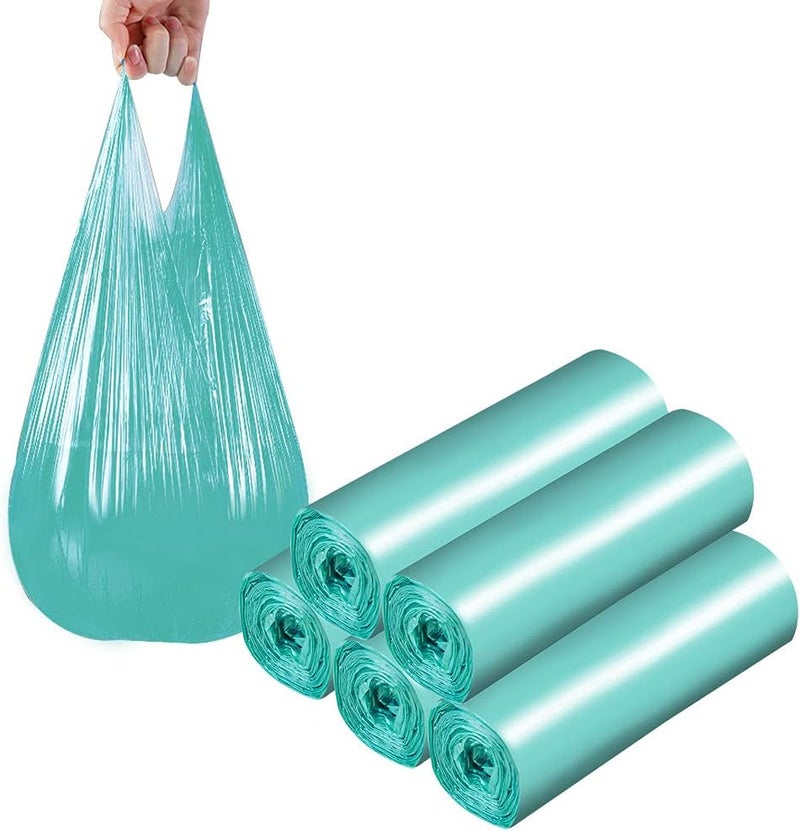 SWIHELP Trash Bags, 5 Rolls/100 Counts Small Garbage Bags for Office, Kitchen,Bedroom Waste Bin,Colorful Portable Strong Rubbish Bags,Wastebasket Bags… - Image 1