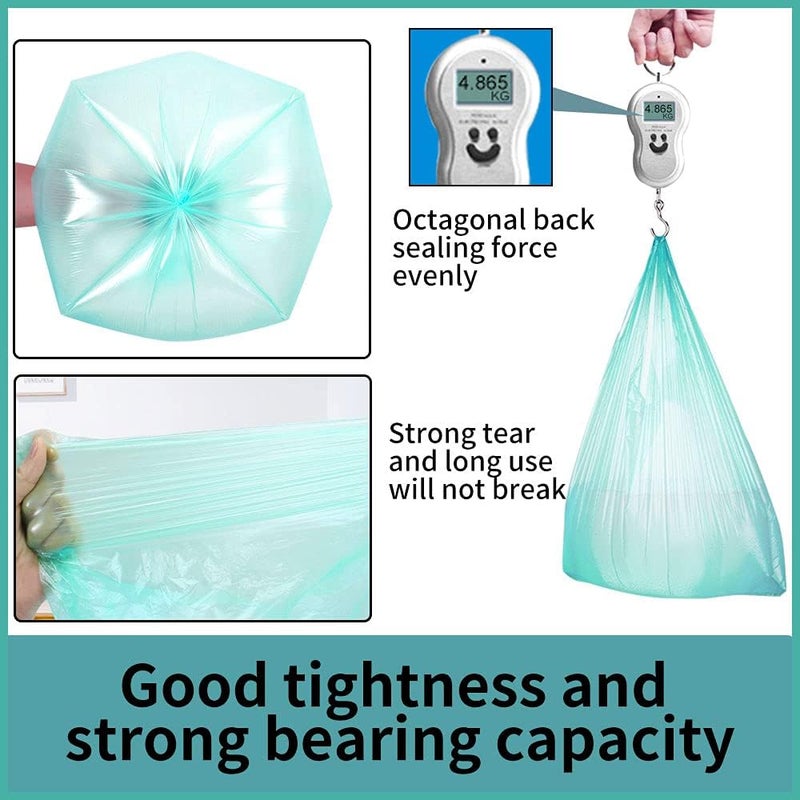SWIHELP Trash Bags, 5 Rolls/100 Counts Small Garbage Bags for Office, Kitchen,Bedroom Waste Bin,Colorful Portable Strong Rubbish Bags,Wastebasket Bags… - Image 5