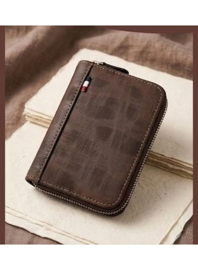 Men's full-zip wallet – Stylish double-sided interior design with multiple slots for cards, cash, and coins - Image 3