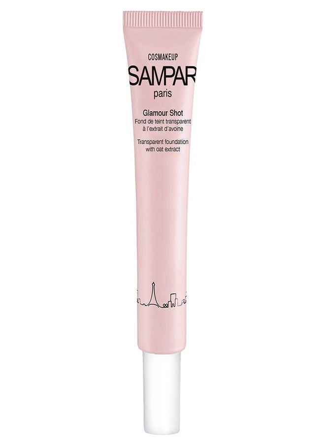 SAMPAR - Glamour Shot Universal Transparent Foundation - Reduces Fine Lines, Wrinkles & Redness - Redness Solutions - Color Correcting Makeup for All Skin Tones - Cruelty-Free - Made In Paris (.85 oz) - Image 1