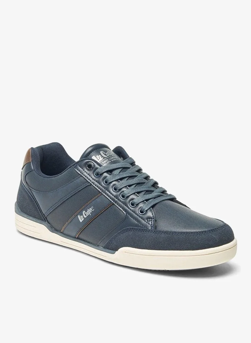 Men's Logo Detail Sneakers with Lace-Up Closure