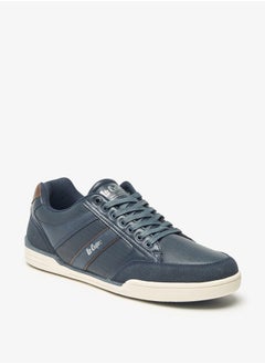 Lee Cooper حذاء رياضي رجالي بتفاصيل الشعار مع رباط للإغلاق  - Image 1