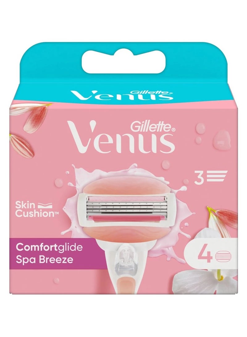 Gillette شفرات حلاقة جيلت فينوس سبا بريز للنساء 4 قطع - Image 1