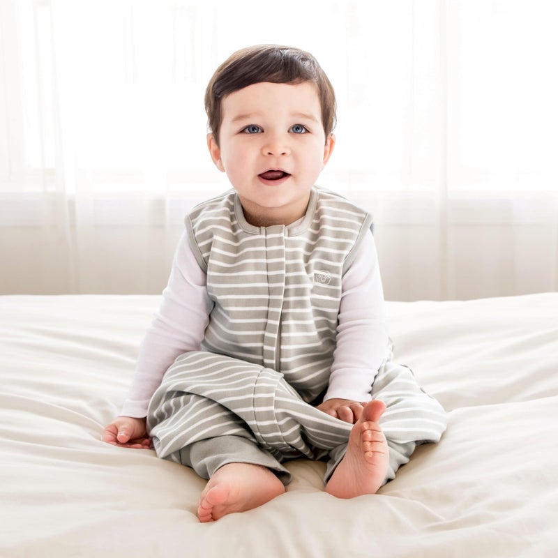 Woolino 4 Season Baby Sleep Bag or Sack with feet, Australian Merino Wool and Organic Cotton, Toddler Sleeping Bag, 3-4T, Birch Gray - Image 4