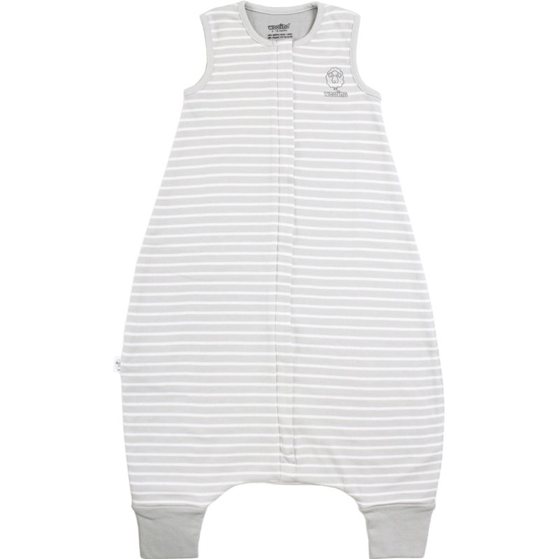 Woolino 4 Season Baby Sleep Bag or Sack with feet, Australian Merino Wool and Organic Cotton, Toddler Sleeping Bag, 3-4T, Birch Gray - Image 2