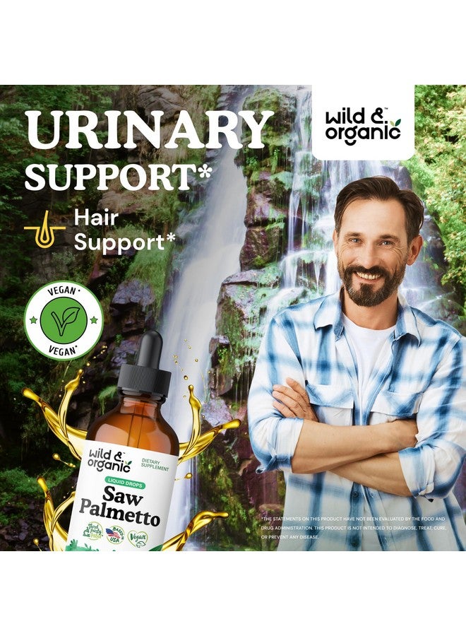 Wild & Organic Saw Palmetto Tincture - Saw Palmetto Extract Supplement for Men & Women - Liquid Powder Based Drops - Serenoa Repens Berries - Vegan, Sugar & Alcohol-Free - 4 fl oz - Image 2