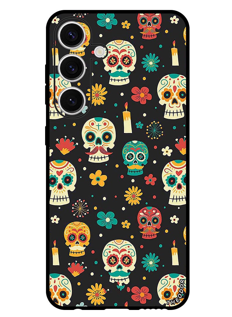 Theodor Protective Case Anti Scratch Shock Proof Bumper Cover For Samsung Galaxy S24 Plus Skeleton Patterns - Image 1