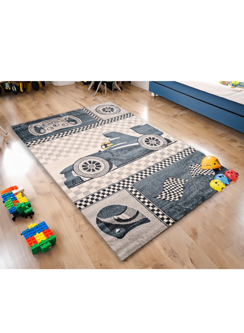 MILANO 0B1494 D. BLUE / D. GREY 160X230 Kids rug - Image 1