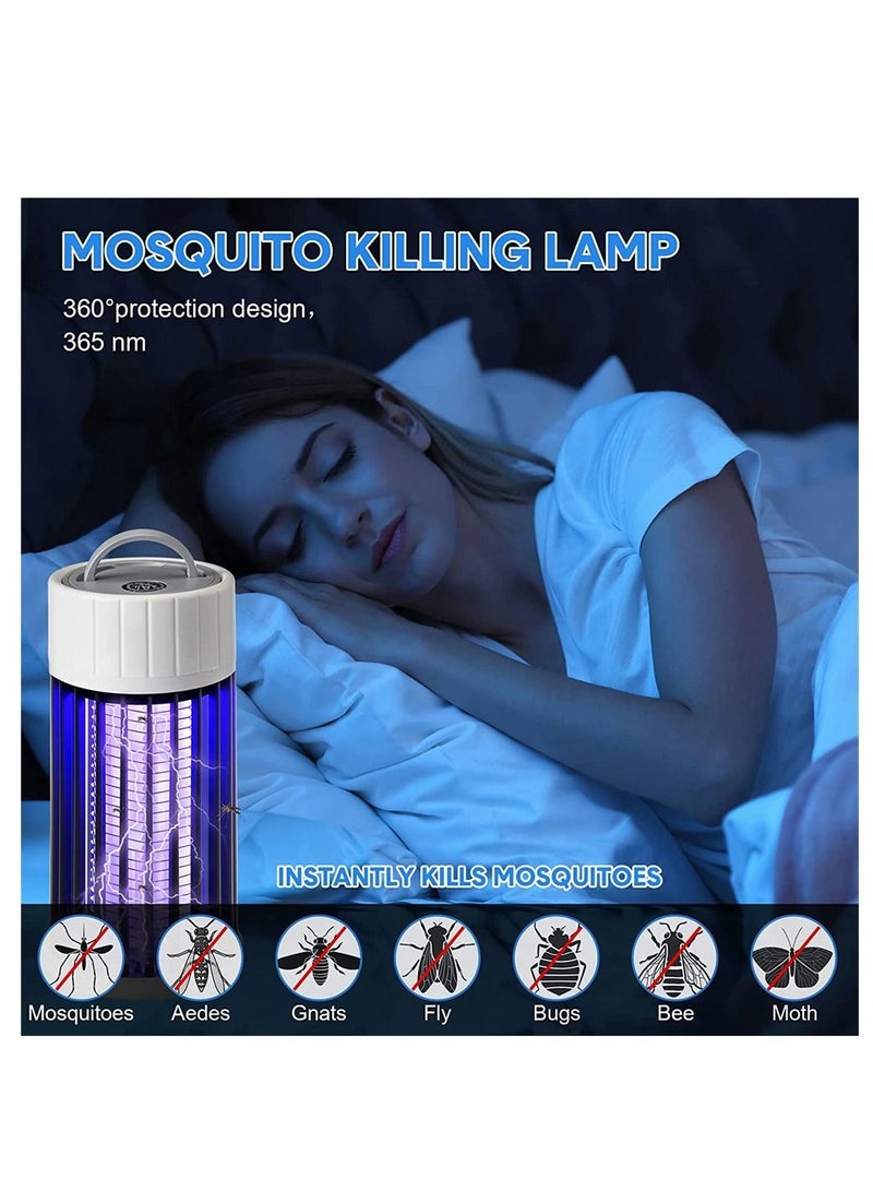 SYOSI Electric Bug Zapper for Indoor Outdoor, 3000V High Powered UV Light Mosquito Zapper Killer, Waterproof Pest Control Insect Fly Trap Equipped USB Cable for Home, Patio, Backyard, Camping - Image 3