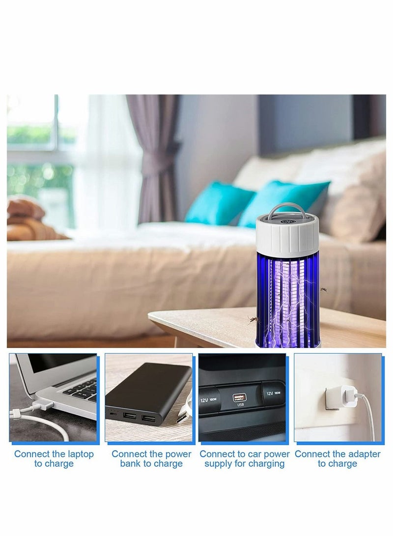 SYOSI Electric Bug Zapper for Indoor Outdoor, 3000V High Powered UV Light Mosquito Zapper Killer, Waterproof Pest Control Insect Fly Trap Equipped USB Cable for Home, Patio, Backyard, Camping - Image 4