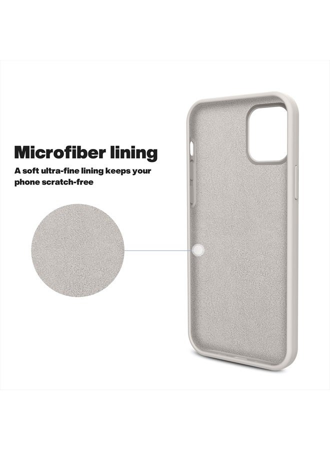 OTOFLY Compatible with iPhone 12 Pro Max Case 6.7 inch(2020),[Silky and Soft Touch Series] Premium Soft Liquid Silicone Rubber Full-Body Protective Bumper Case for iPhone 12 Pro Max (Stone) - Image 5