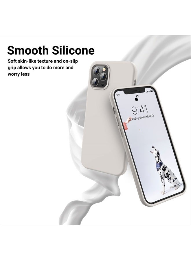 OTOFLY Compatible with iPhone 12 Pro Max Case 6.7 inch(2020),[Silky and Soft Touch Series] Premium Soft Liquid Silicone Rubber Full-Body Protective Bumper Case for iPhone 12 Pro Max (Stone) - Image 3