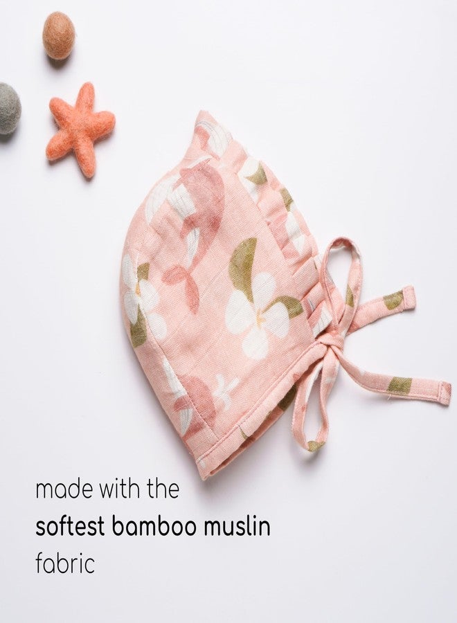 Cocoon Care Bamboo Organic Cotton Caps for New Born Baby | Bonnet Cap | Pinkwhale | 0-3 Months | Pink - Image 2