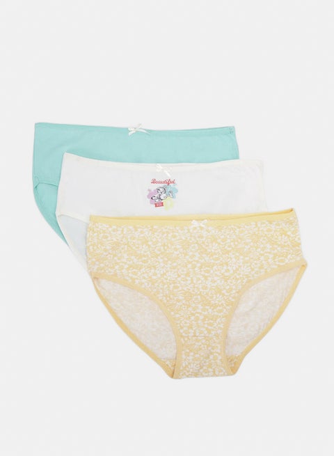 Pack of 3 Colored Bikini Panties