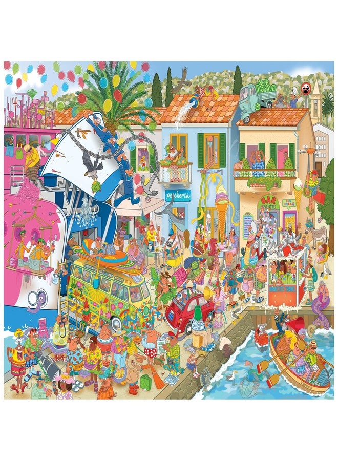 RoseArt - Cartoon Chaos - Harbor Hilarity - 500 Piece Jigsaw Puzzle for Adults - Image 1