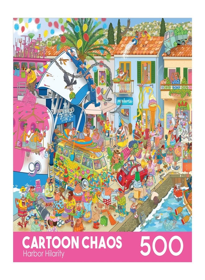 RoseArt - Cartoon Chaos - Harbor Hilarity - 500 Piece Jigsaw Puzzle for Adults - Image 3