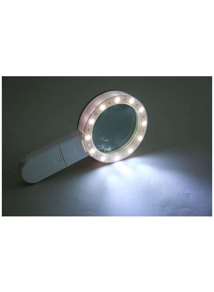 Magnifying Glass with Light, 30X Handheld Large 18LED Cold and Warm Light with 3 Modes, Illuminated Magnifier for Seniors Reading, Inspection, Coins, Jewelry, Exploring - Image 5