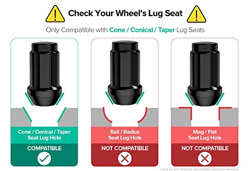 StanceMagic 16pcs Black Spline Drive Lug Nuts - 10x1.25 Threads - 1.4 inch Length - Closed End, Cone Acorn Taper Seat - Includes Socket Key Tool - Compatible with Honda Yamaha CanAm Suzuki Kawasaki Arctic Cat ATV - Image 5