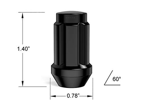 StanceMagic 16pcs Black Spline Drive Lug Nuts - 10x1.25 Threads - 1.4 inch Length - Closed End, Cone Acorn Taper Seat - Includes Socket Key Tool - Compatible with Honda Yamaha CanAm Suzuki Kawasaki Arctic Cat ATV - Image 2