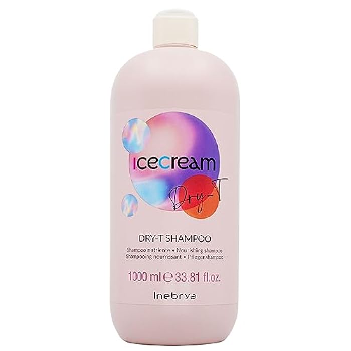 Inebrya Ice Cream Dry-T Shampoo - Nourishing Shampoo for Dry, Frizzy, and Treated Hair with Silk and Wheat Proteins (33.8 oz.) - Image 1