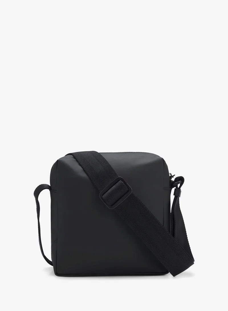 BOSS Black Faux-leather reporter bag with reflective details for Men | Best Price UAE