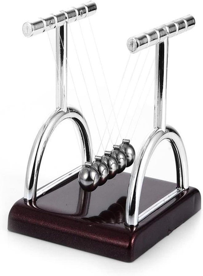 ZURITY Newton’s Cradle Pendulum Balance Balls, Perpetual Motion Desk Toy with Metal Collision Balls, Polished Base & Nylon Strings, Classic Physics Swing Decoration for Office, Home & Study Table - Image 1