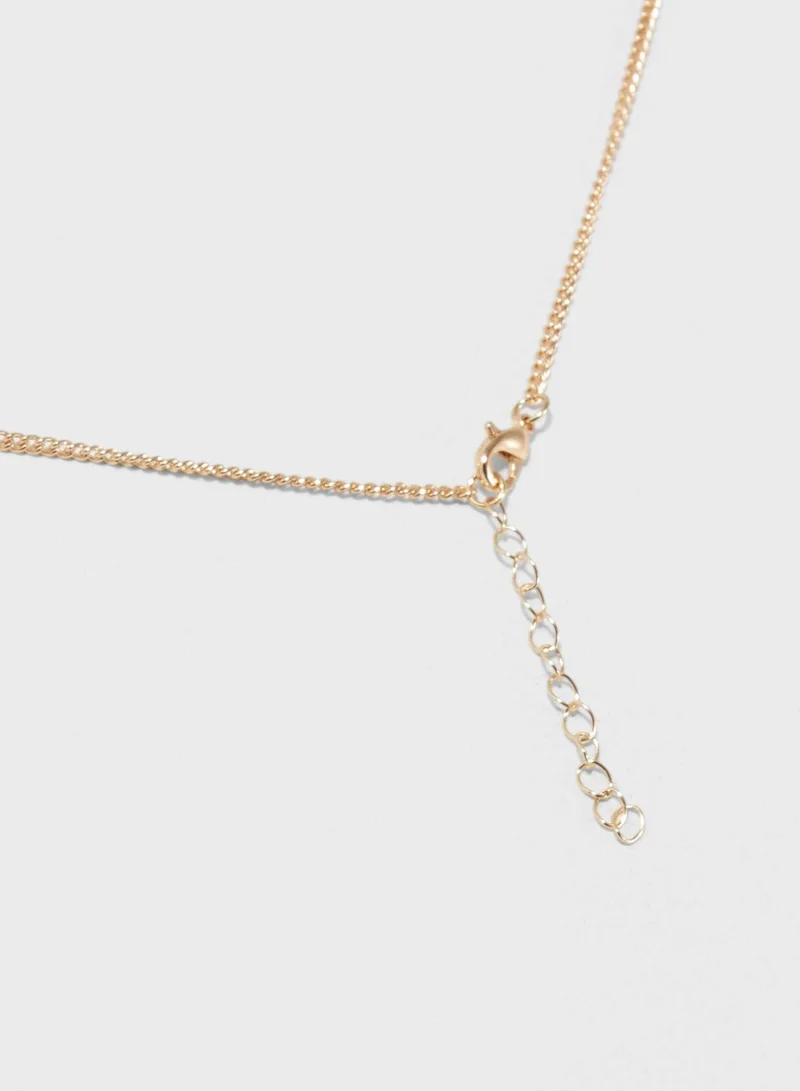 Ginger Fringe Drop Necklace