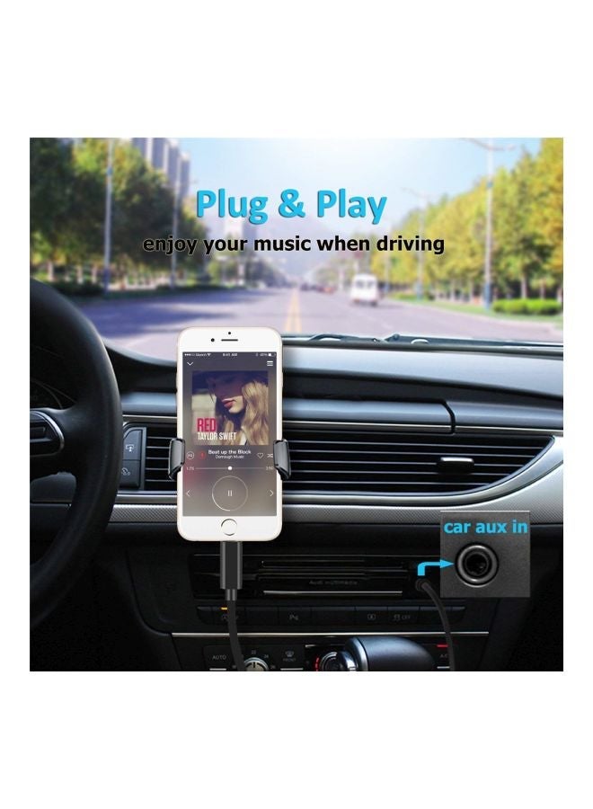 Captaintech Male To Lightning Stereo Audio Aux Cable For Apple iPhone X/XS Max/XR/1/8 Plus/8 White - Image 5