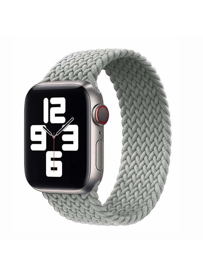 NIBEMINENT Braided Solo Band For Apple Watch Series 6/SE/5/4/3/2/1 Pearl White  - Image 2
