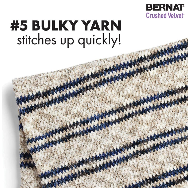 Bernat Crushed Velvet Yarn, White - Image 4