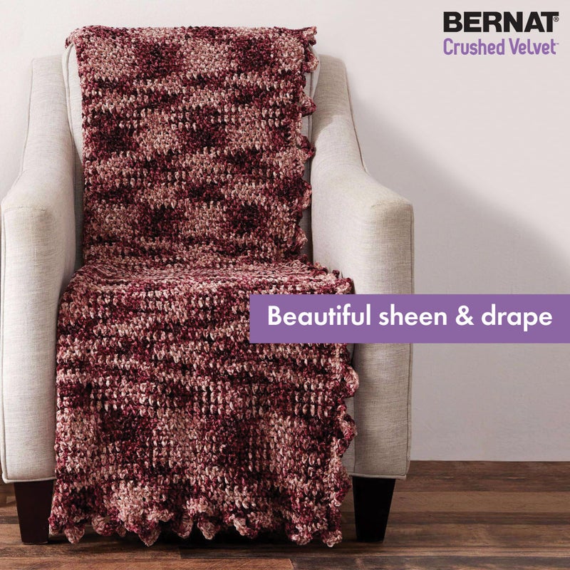Bernat Crushed Velvet Yarn, White - Image 3