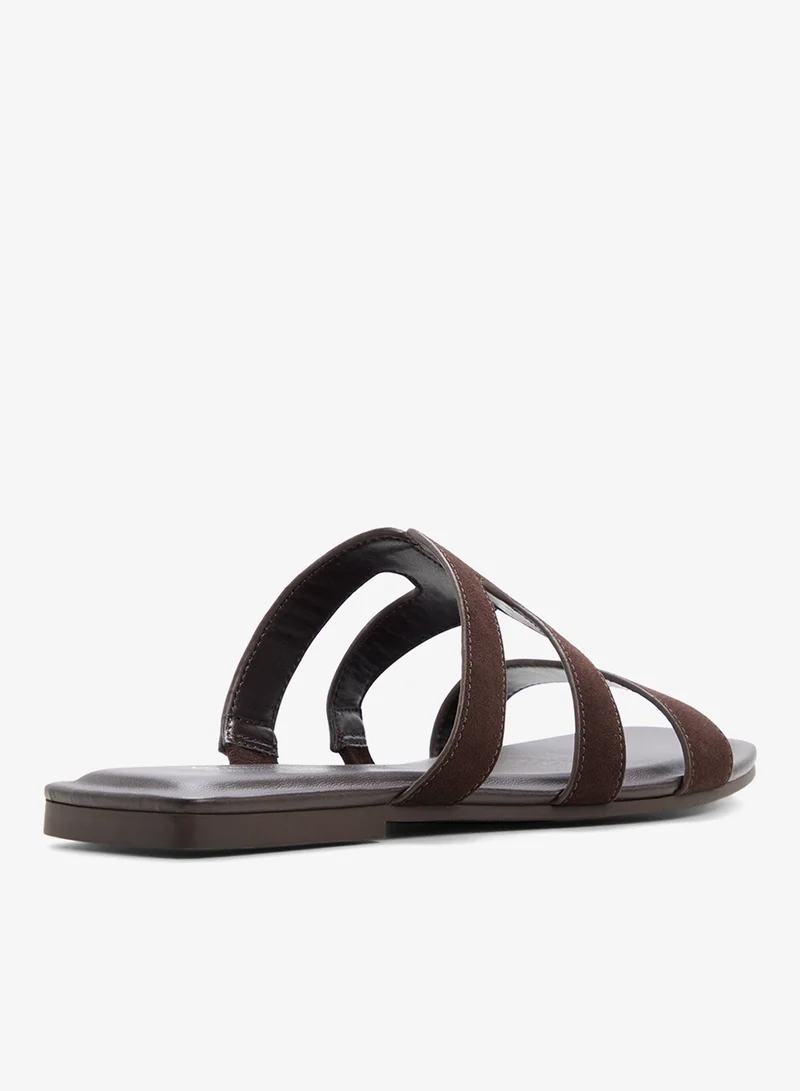 Call it Spring DARK BROWN Harleey Slip On Sandals for Women | Best Price UAE